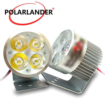 

external motorcycle light super bright motorcycle LED headlight lamp 1 pc motorcycle 18W 4 beads LED light free shipping