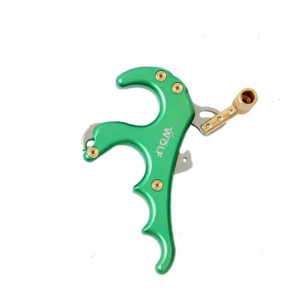 

4 Finger Compound Bow Release Trigger Grip Handle Hunting Metal Archery Accessories