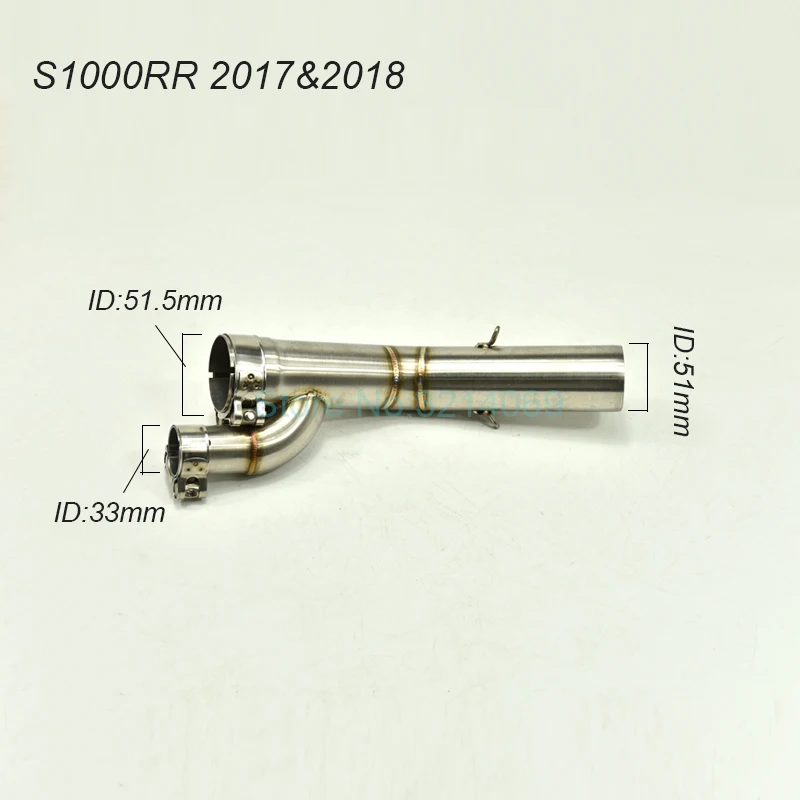 MOKALA скорость мотоцикла S1000RR выхлопной Системы средняя Соединительная труба Нержавеющая сталь подключения изгиб трубы для 51 мм выхлопные глушители