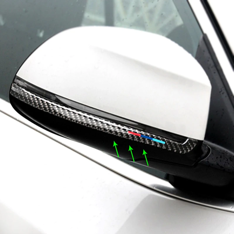 

2PCS Car Carbon Fiber Rearview Mirror Anti-rub Strip Anti-collision Decorative Trim For BMW X3 X4 X5 X6 F25 F26 F15 F16