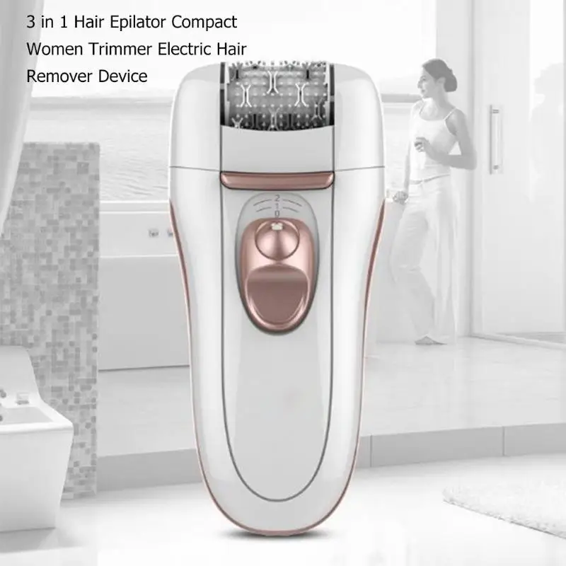 

3 in 1 Women Epilator Female Epilator Shaving Machine Electric Shaver Hair Removal Trimmer for Face Bikini Body Leg Underarms