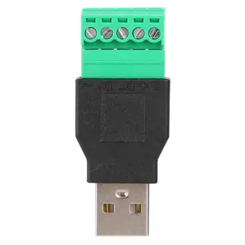 

USB2.0 Male to 5pin Screw Terminal Connector Apdater with Shield Connector