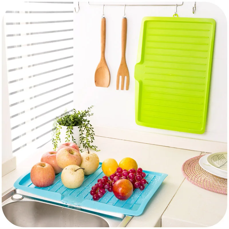 

Drying Rack Plastic Sink Dish Drainer Multi-Purpose Vegetable Washing Holder Tray For Storage Rack Organizer Kitchen Utensils
