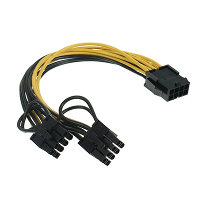 PCI E GPU VGA сплиттер концентратор силовой кабель 6 дюймов Molex контактный Express до 2 x PCIe 8