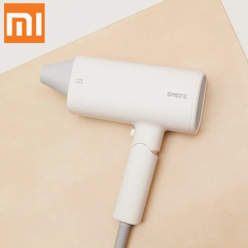 

XIAOMI Original Smate 1600 Watt Compact Negative Ions Hair Dryer with Folding Handle Negative Ions White 2 Speed Setting