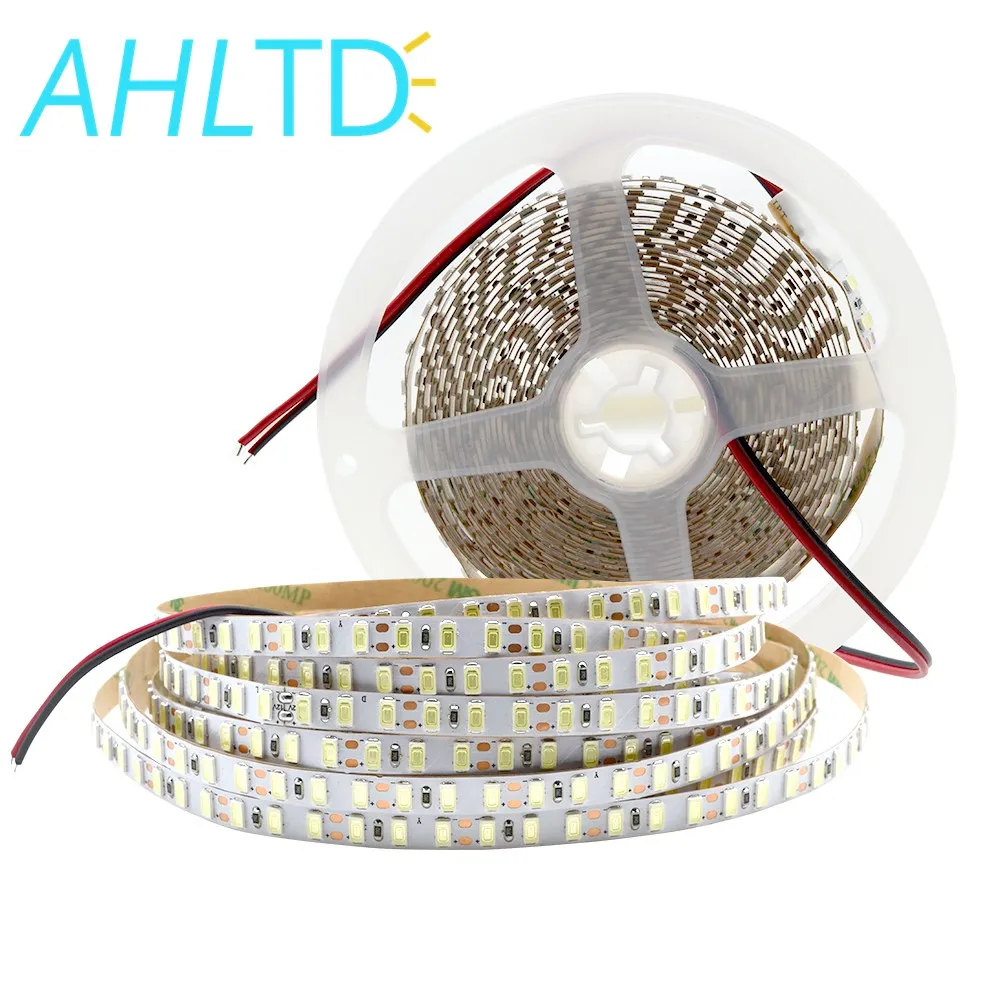 

1 Roll 5M 5730 120Leds/m 600Leds Warm White Led Strip DC 12V IP20 Not Waterproof Flexible Bright Atmosphere light For Decoration