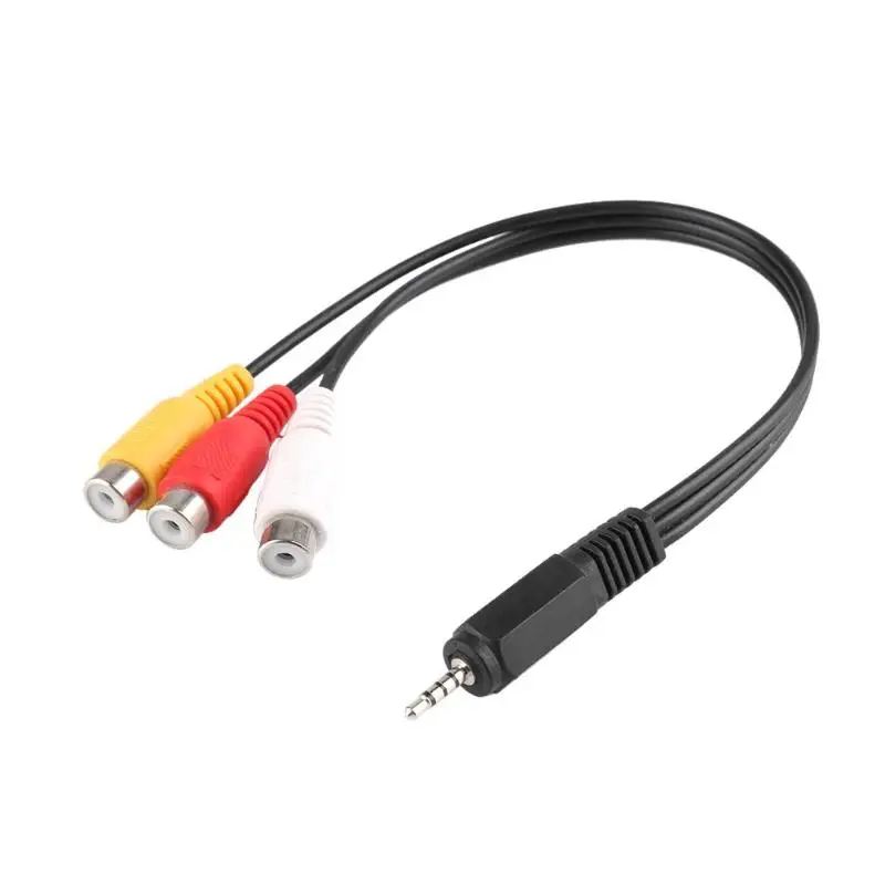 

ALOYSEED 2.5mm Jack Male to 3 RCA Female Composite Audio Video Adapter Cable 3RCA Audio Connector Converter Extension AV Cable