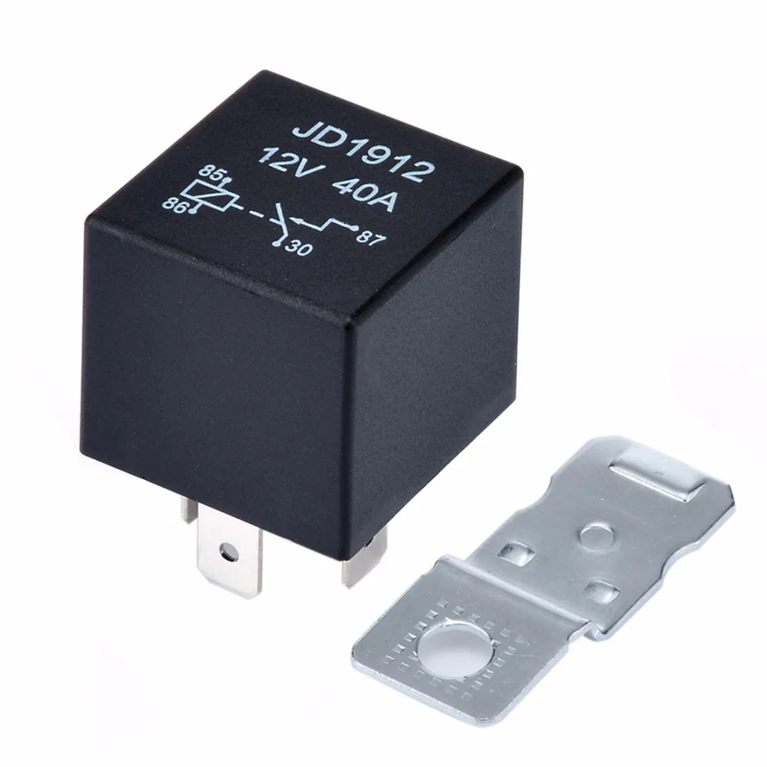 

DC 12V 40A 4 PINS Car Relay Waterproof Automotive Truck Boat Relay Normally Open Contact With Iron Back Socket