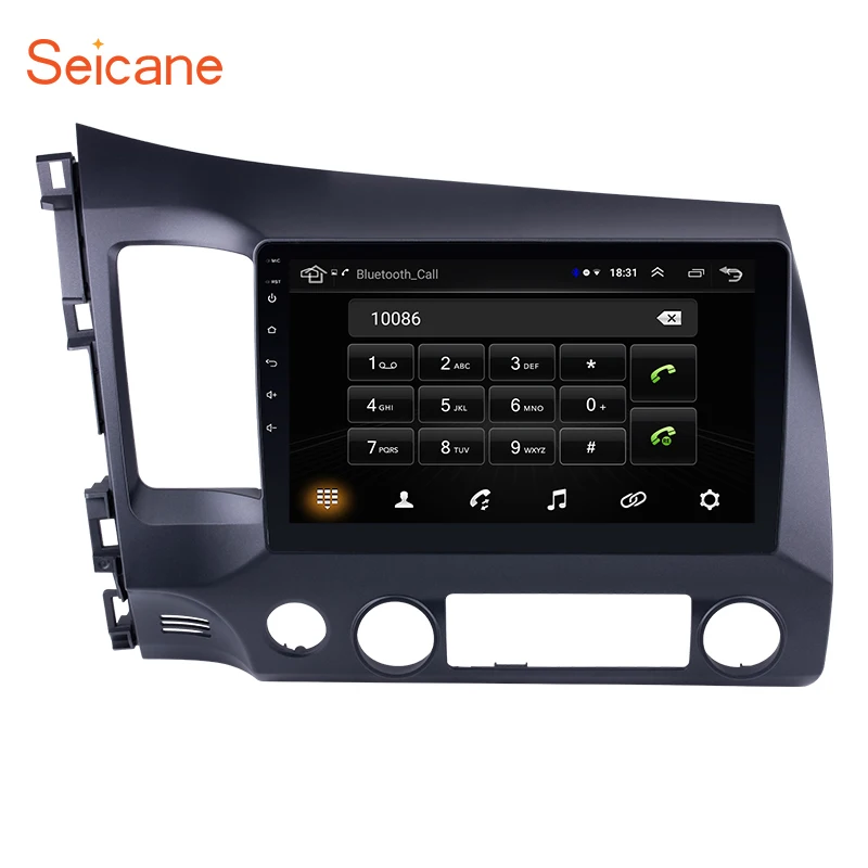  Seicane 10.1 Inch 2Din Android 8.1 Car Radio Quad-Core HD 1024*600 Tochscreen GPS Multimedia Player