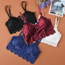 1 шт., сексуальный женский жилет с v-образным вырезом, кружевной, с цветочным принтом, на бретельках, бюстгальтер, блузки, топы, короткий топ, бандаж, на бретельках, Женская майка