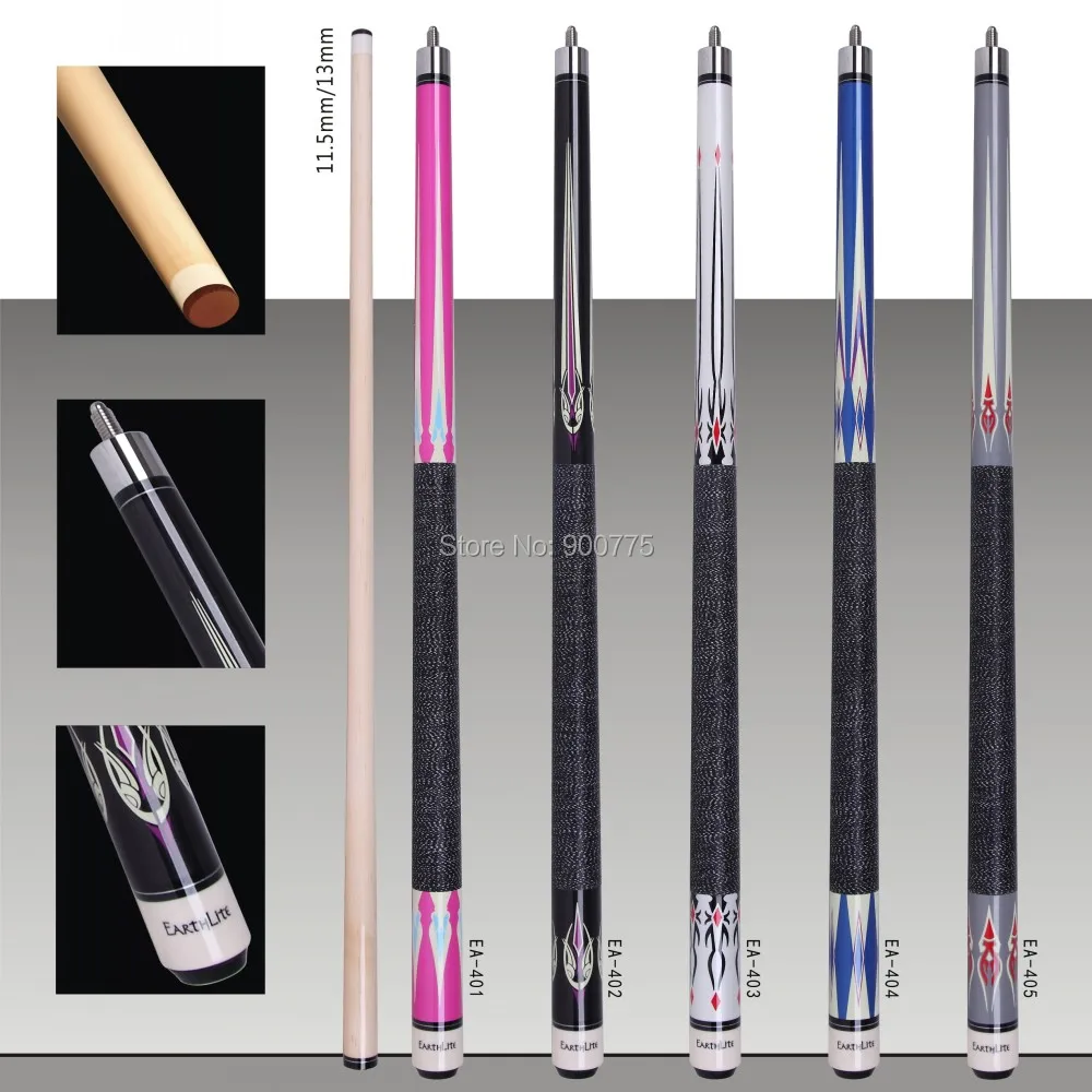 

Pool cue sticks for Family 5 pcs /pack mix models 11.5mm tip Earthlite Series Model EA 401-405