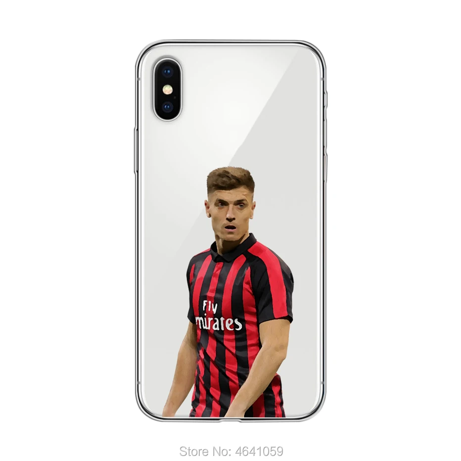 

Italian Football Krzysztof Piatek Cover Phone Cases For iPhone 7 X 6 6s 8 Plus X XS XR MAX 5S SE 5 Milan Phone Cover Soft TPU