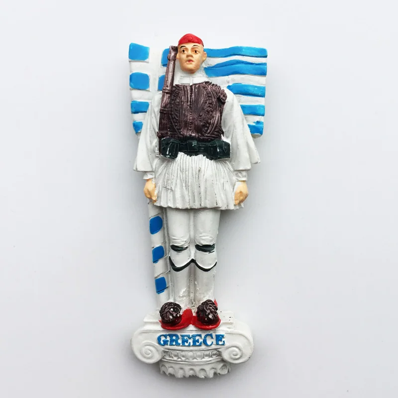 

Lychee Athens Soldier Fridge Magnets Resin Greece Refrigerator Magnets Souvenir Modern Home Kitchen Decoration