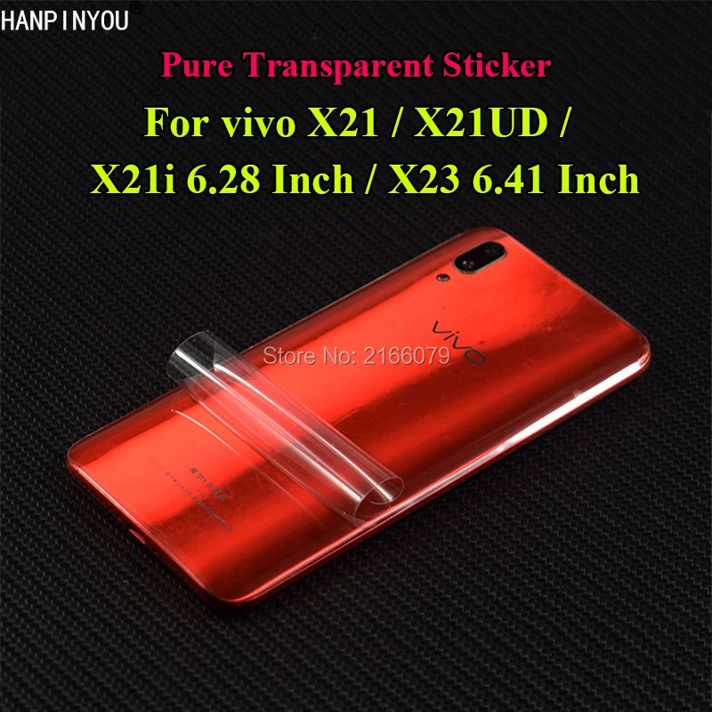 

For vivo X21 / UD / X21i 6.28" / X23 6.41" Full Cover Protective Sticker Durable Pure Transparent Back Screen Protector Film