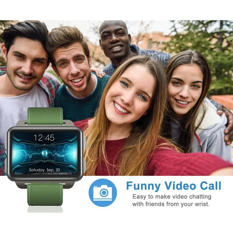 

Large Color Screen Smart Fitness Watch 3G 1RAM+16ROM Browser Heart Rate Monitoring DM99