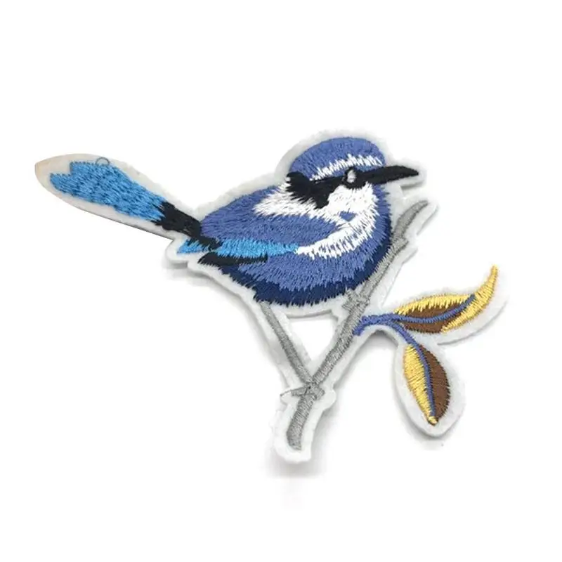 

1 Pc Bird Patch Embroidered Patch Cloth Stickers DIY Adhesive Iron Hat Coat Dress Pants Accessories Cloth Sticker Collection