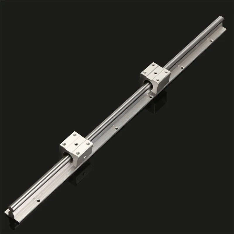 

Suleve One Set SBR12 500mm Support Linear Rail Optical Axis Guide with 2pcs SBR12UU Bearing Slide Blocks Carbon Steel