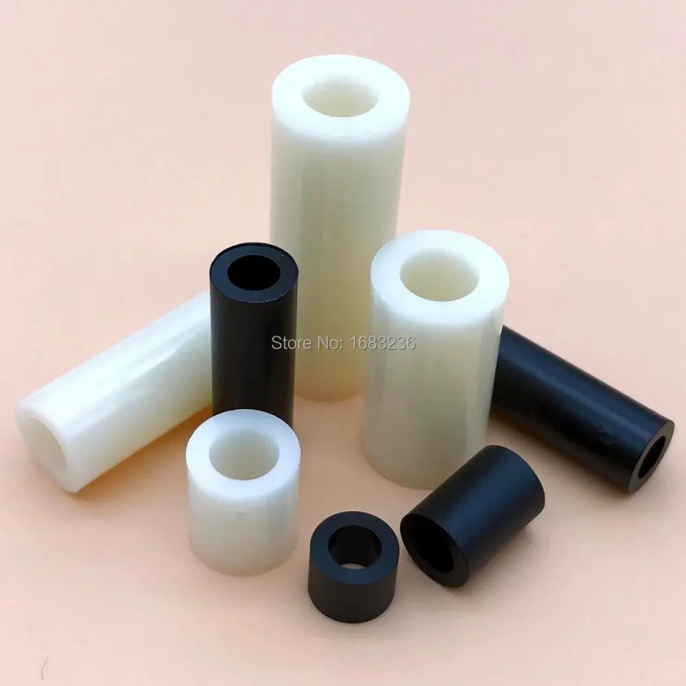Inside dia 4mm Plastic Nylon ABS Round Non-Thread Column Standoff Spacer Washer 