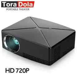 Тора DOLA мини-проектор C80, разрешение 1280x720, светодиодный проектор HD мультимедийный проектор для домашнего кинотеатра, 1080 P, дополнительно