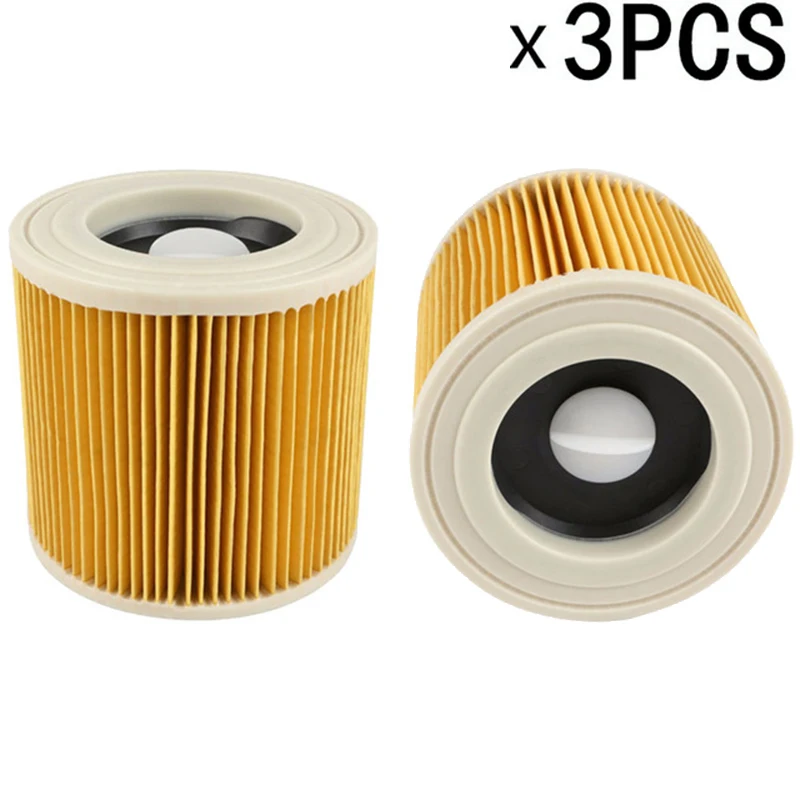 

3x Vacuum Cleaner Cartridge Filter For KARCHER WD2240 MV2 MV3 WD 3300 A2534pt