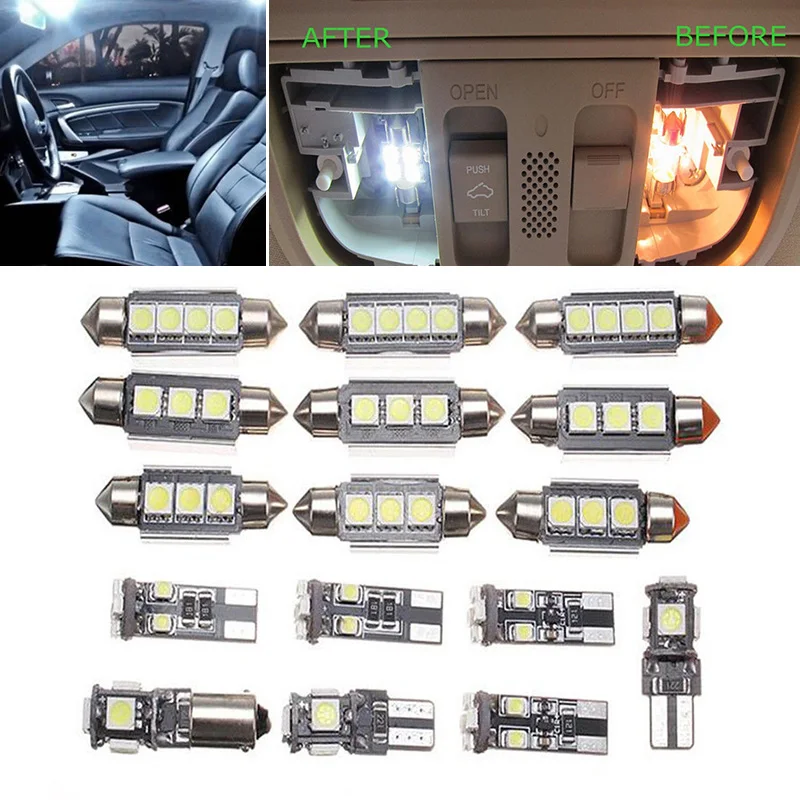 Super Bright Auto Xenon White Led Interior Lights Car