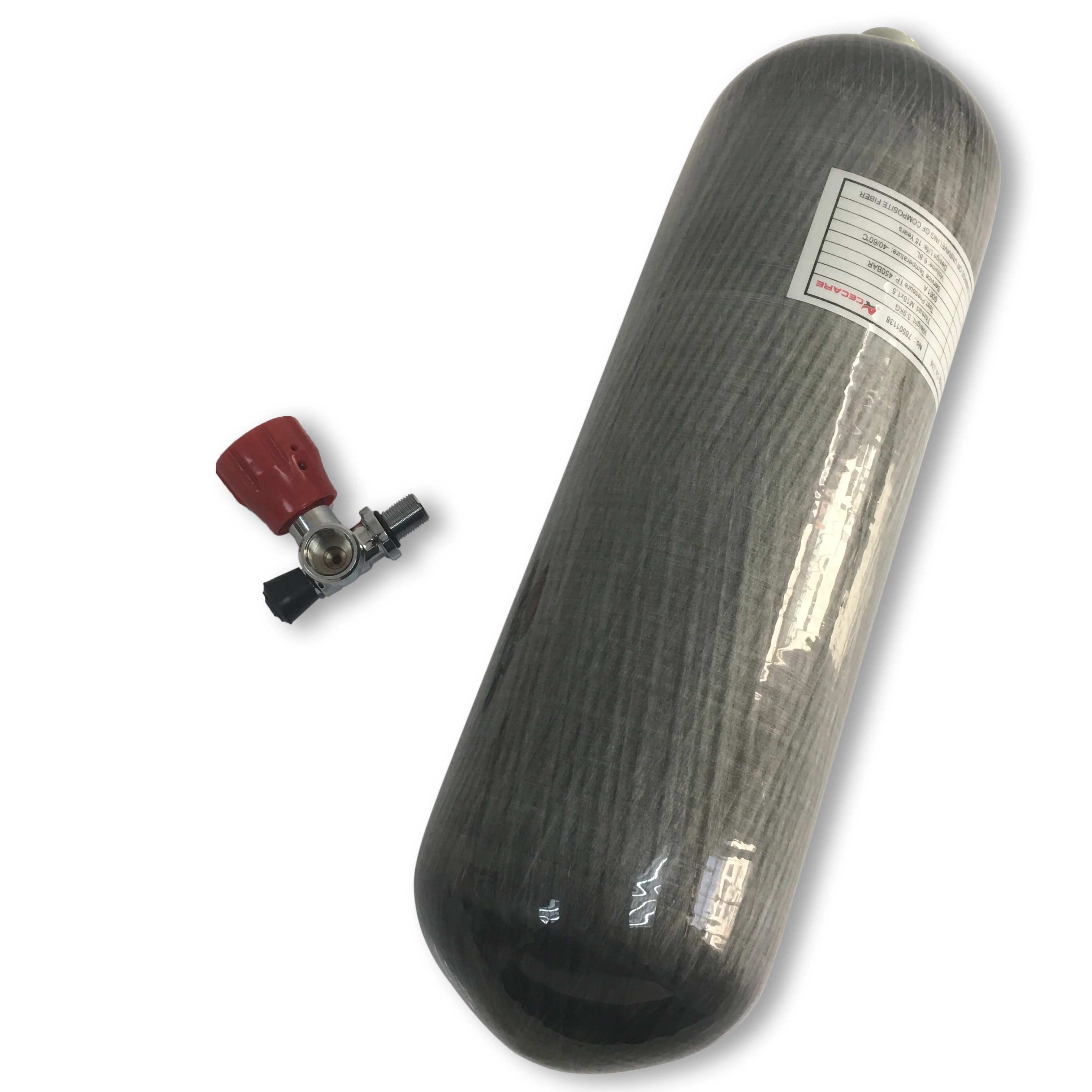 

2017 New Style 6.8L 30Mpa 4500psi Carbon Fiber Cylinder with Gas Cylinder Gauge Valve for PCP Rifle on Sale