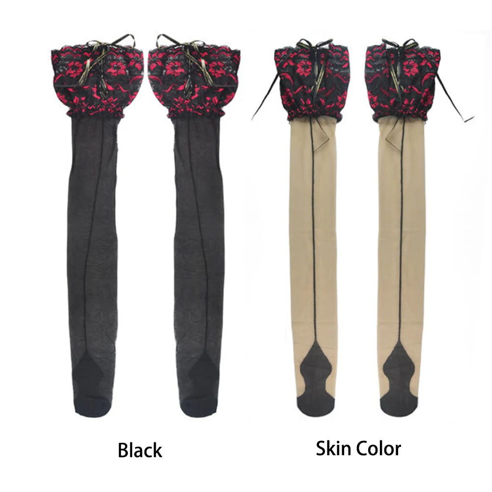 Women Sexy Floral Lace Tights Women Patchwork Stocking Lady Over the Knee Sheer Sexy Thigh High Elastic Nylon Stockings Medias Women Sexy Floral Lace Tights Women Patchwork Stocking Lady Over the Knee Sheer Sexy Thigh High Elastic Nylon Stockings Medias