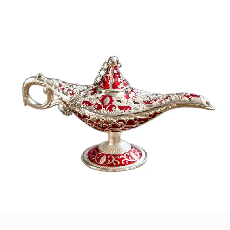

AUGKUN Metal Carving Aladdin Lamp Retro Statue Aluminum Alloy Decoration Collection Save Collection Art Craft Gift