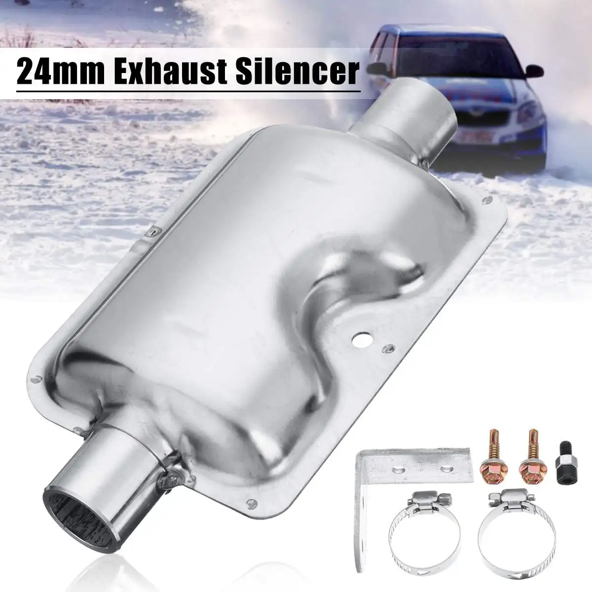 

24mm/0.9inch Car Portable Exhaust Silencer Muffler Clamps Bracket for Ebespacher for Diesel Heater