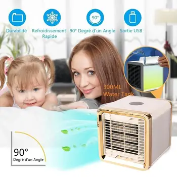 

Car Mini Air Cooler Refrigeration Humidification Air Purification USB Fan Air Conditioner with USB cable high/medium/low 3 modes