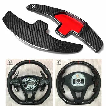 Steering Wheel Paddle Shift For Benz C180L C260L GLE CLA C200L GLC S Class 2015 2016 & E300 E200 2016 2017 Real Carbon Fiber Steering Wheel Paddle Shift For Benz C180L C260L GLE CLA C200L GLC S Class 2015 2016 & E300 E200 2016 2017 Real Carbon Fiber