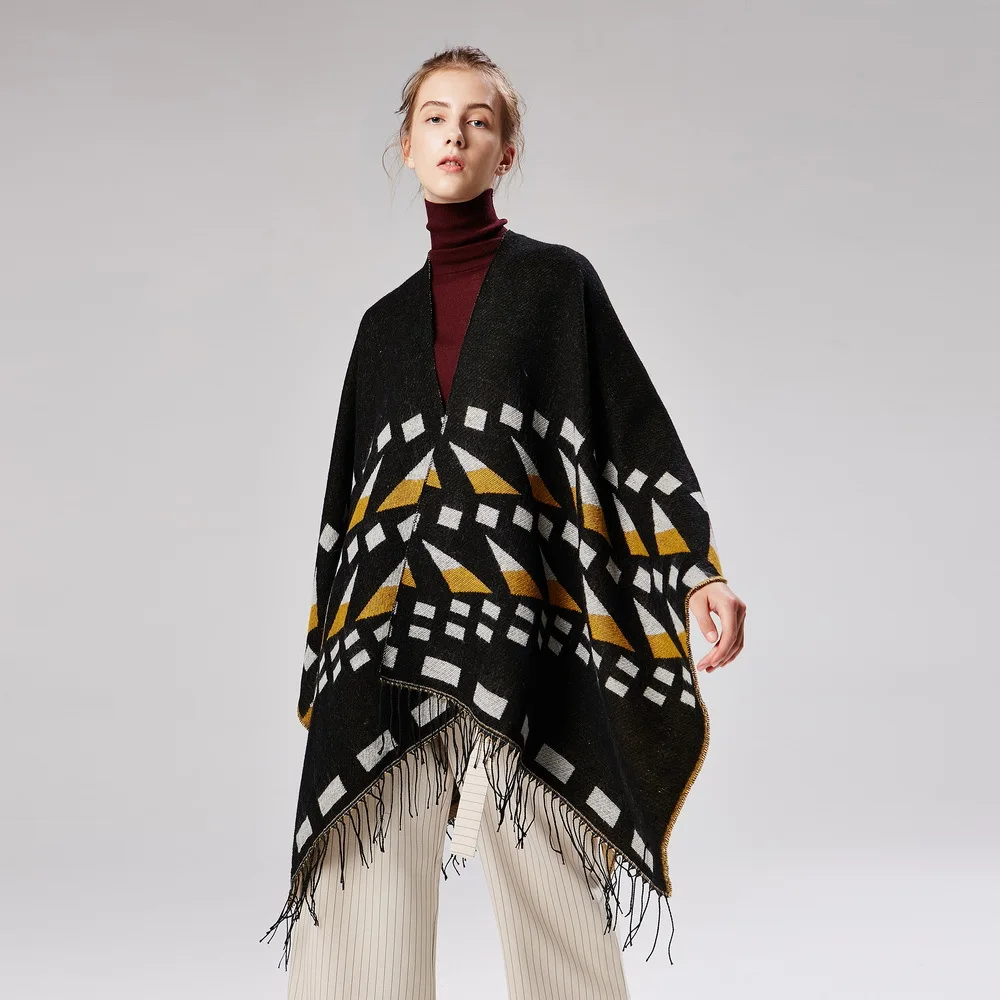 

New Women's Winter Scarf Women's Cashmere Shawl and Shawl Fashion Design Pashmina Women's Sweater Sweater Shawl Vintage Blanket