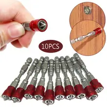 10 шт. 65 мм красная Магнитная отвертка бит гипсокартон отвёртка для гипсокартона Биты Ph2 Phillips отвертка Биты 1/" шестигранный хвостовик