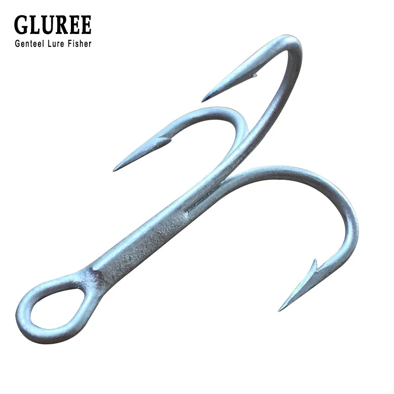 

GLUREE 20Pcs/Lot 2# 4# 6# 8# Super Strong VMC Treble Hooks Fishing Hook High Carbon Steel Fishhook Carp Fishing Tackle