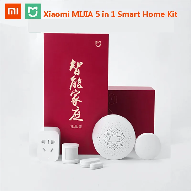 

Xiaomi Mijia Smart Home Kit Gateway Window Door&Body Sensor Smart Socket Wireless Switch Mi 5 in 1 Smart Home Security Kit