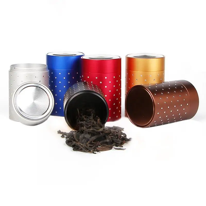

Portable Mini Tea Can Aluminum Herb Stash Jar Seal Smell Proof Container Spice Organizer Storage Pot