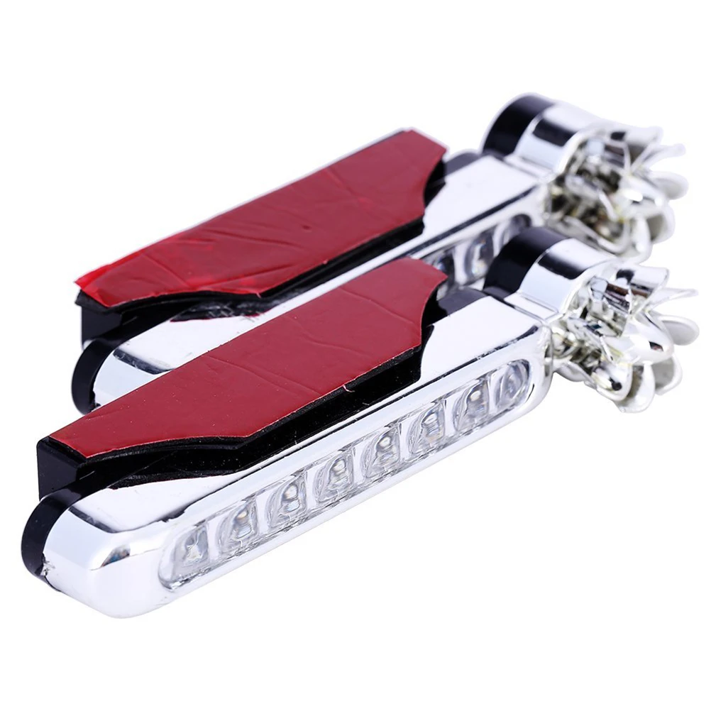 

Pair of Car 8 LED Wind Power Daytime Running Light Lamp Ornament (Blue)
