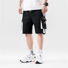 Цвет блока лоскутное мульти накладные карманы мешковатые шорты для женщин для мужчин хип хоп повседневное Уличная Короткие штаны Новые летние мужск