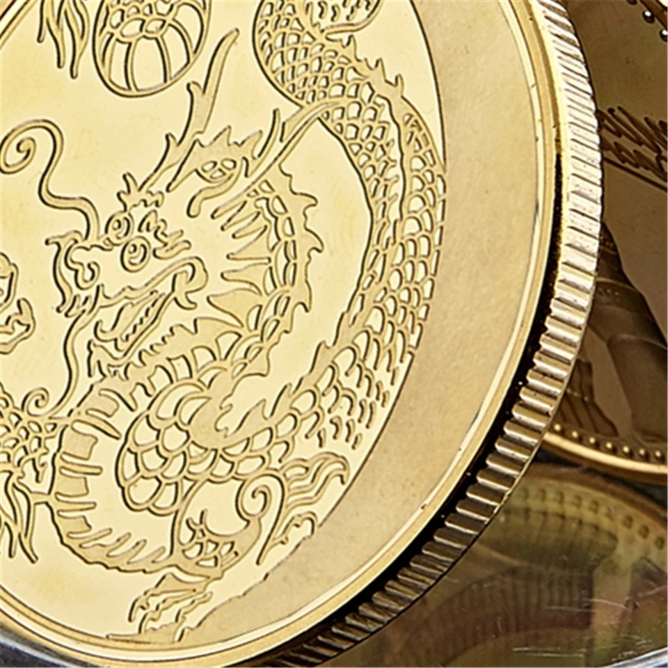 Сувенирная монета 2014 оптовая продажа китайский зодиак летающий дракон элемент