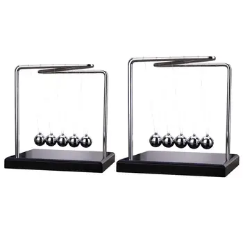 

Z-Shape Newtons Cradle Balance Balls With Wooden Base Desk Top Decoration Motion Toy For Home Office