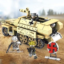 

Ww2 empire Armor Conveyor Building Blocks Germany Tracked military Armored vehicle Military series Figures mini with legoinglys