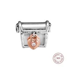 Серебро 925 пробы розовое Цвет клубного шарма подходит к подлинным браслетам Pandora, ручная работа серебро бусины для изготовления ювелирных изделий