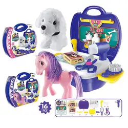 Моделирование красота игрушечные лошадки Puzzle Набор детский игрушечные чемоданчики раннего развития Образование игры подарки для детей