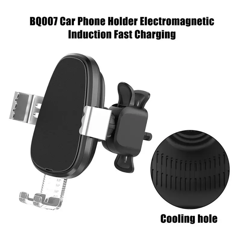 Car Phone Holder Wireless Car Charger Electromagnetic Induction Fast Charger Air Vent Mount Holder for Smartphone