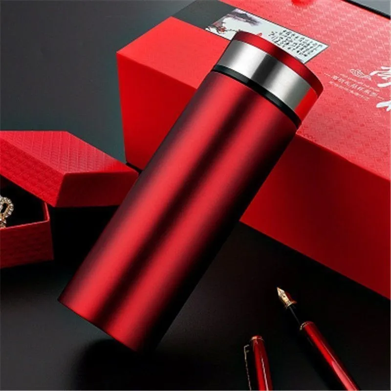 

400ML Simple Thermos Coffee Cup Frosted Surface Vacuum Flasks Cup Stainless Steel Water Bottle Men Outdoor Office Insulated Cup