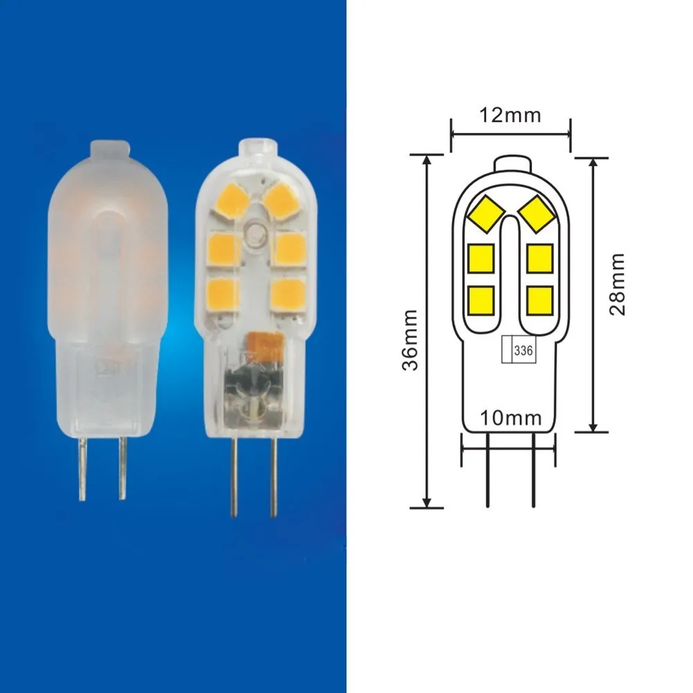 2 Вт Светодиодная лампа G4 AC/DC 12 В AC220 240V SMD 2835 мини светодиодная лампа|Светодиодные