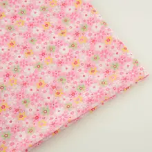 Вырезан розовый хлопок Ткань прекрасные цветы печатных для детей Шторы Подушка Тильда куклы лоскутное ткани Tecido Книги по искусству работы см