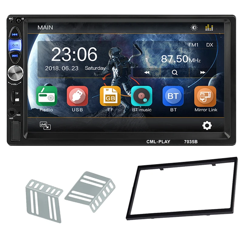 Для Android Mirror Link polarlander Autoradio 7 ''Bluetooth MP5 плеер сенсорный экран 2din автомобильное