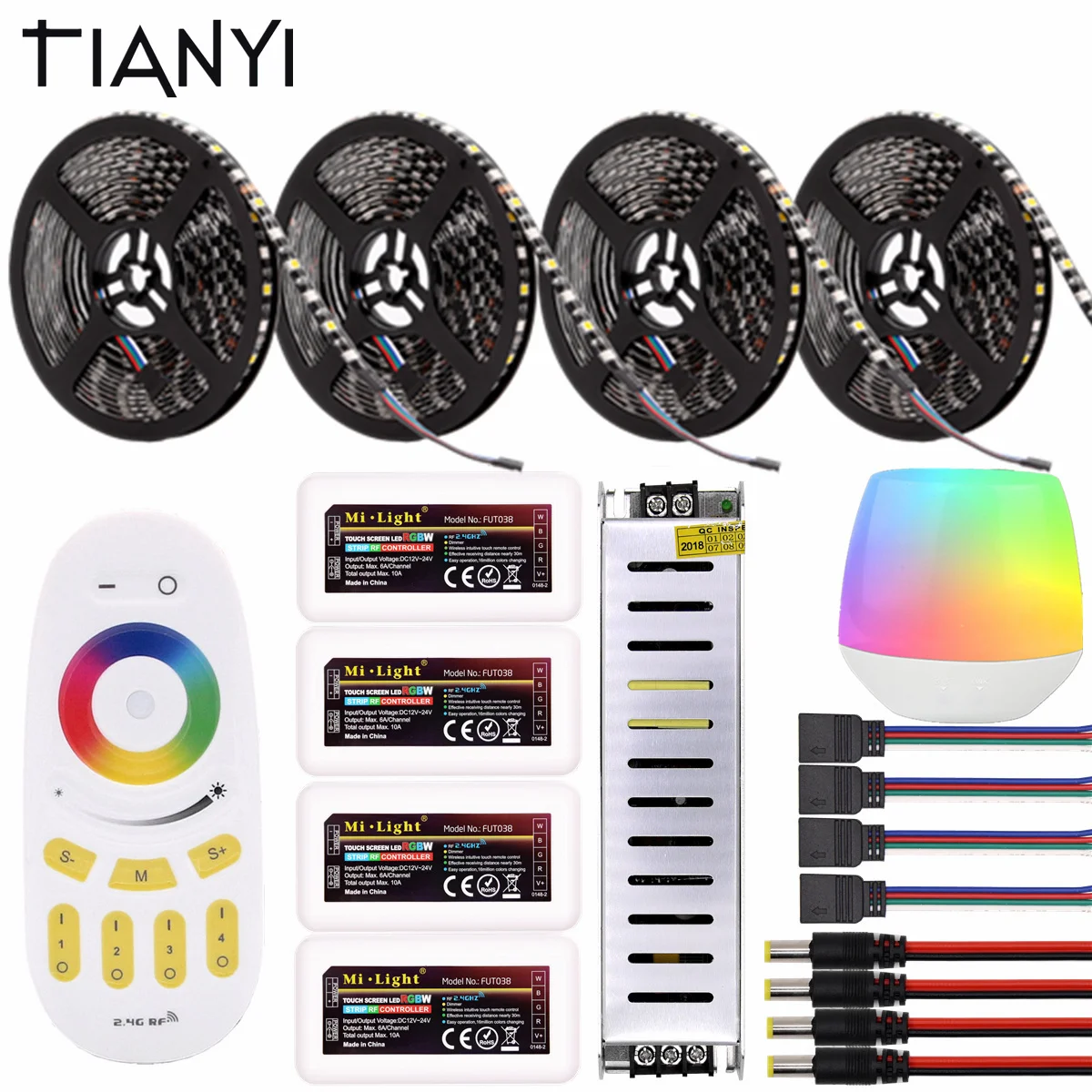 

Mi Light WIFI RGBW RGBWW RGB LED Strip Waterproof Black PCB 5050 DC12V 60led/m LED Lights Flexible Neon For Christmas Decoration