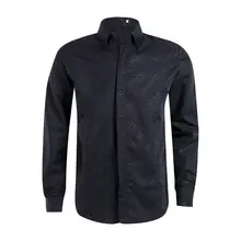 Новая брендовая однотонная деловая рубашка на пуговицах, Мужская Роскошная Стильная Повседневная рубашка, приталенная рубашка с длинным рукавом, формальная рубашка, топы